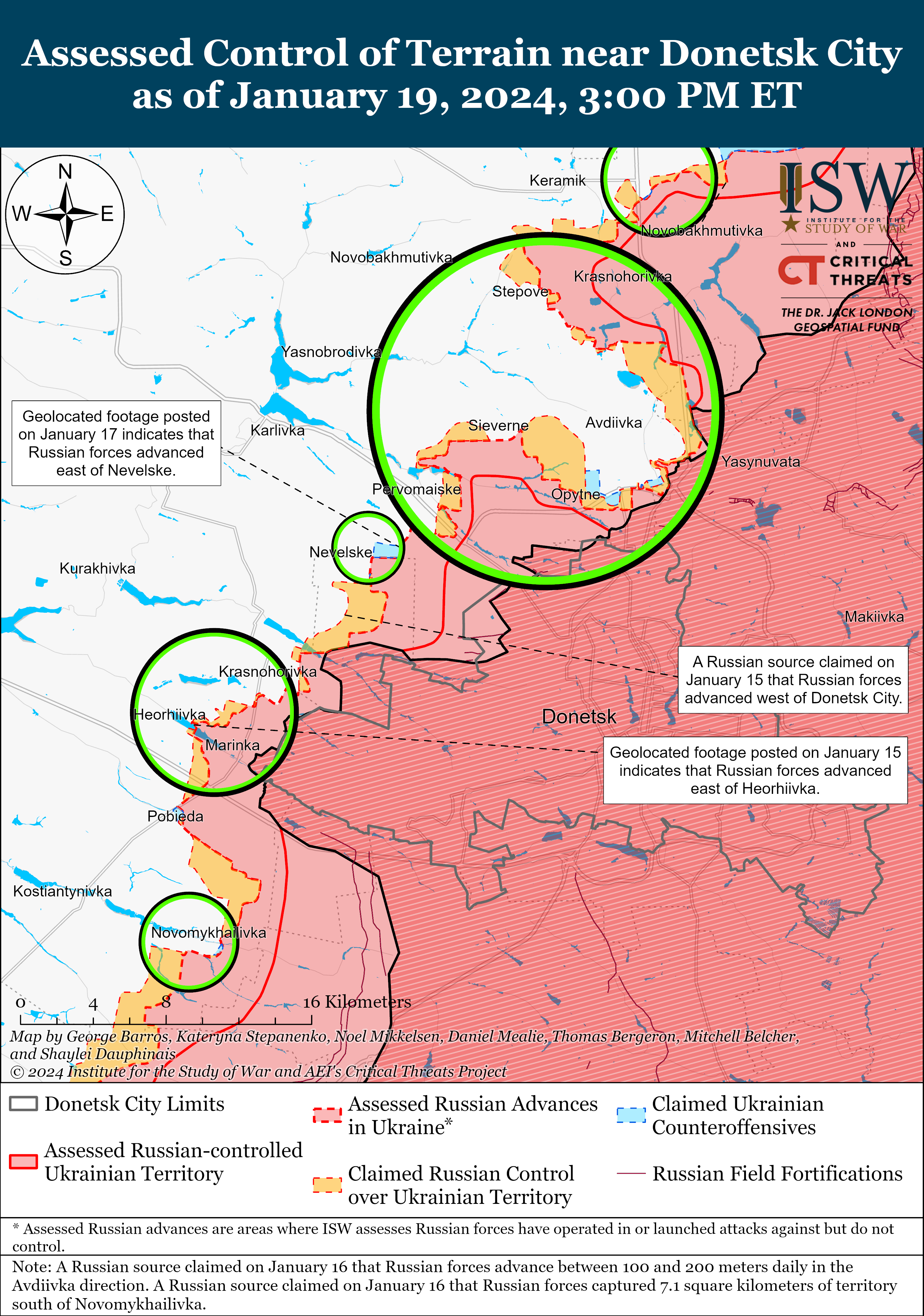 ISW Blog: Russian Offensive Campaign Assessment, January 19, 2024